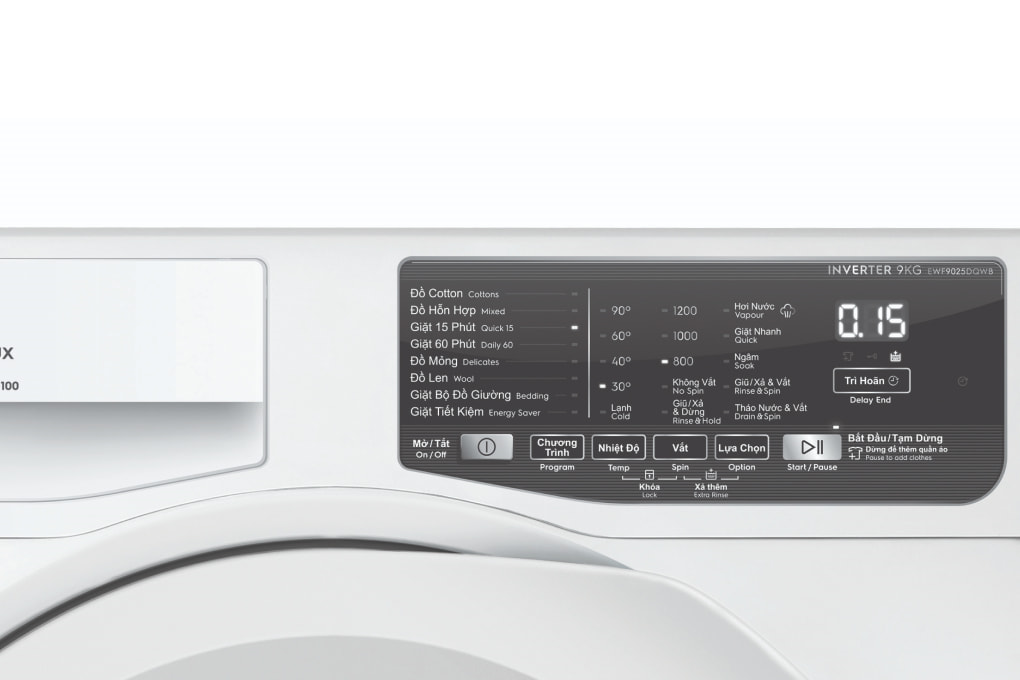 Máy giặt Electrolux UltimateCare 100 Inverter 9 kg EWF9025DQWB