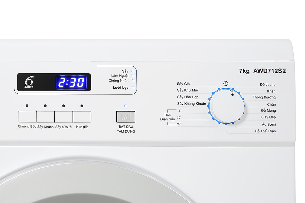 Máy sấy thông hơi Whirlpool 7 kg AWD712S2