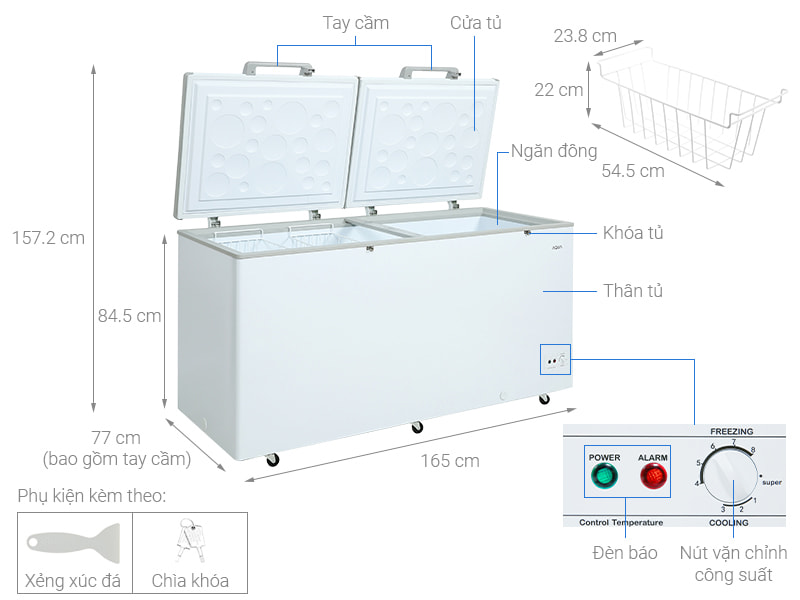 Tủ đông AQUA Inverter 508 lít AQF-C6901E