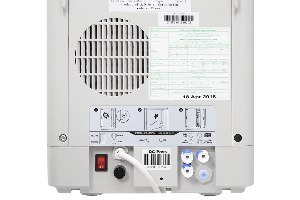 Máy lọc nước RO có nước nóng AOSmith AR75-A-S-H1 3 lõ