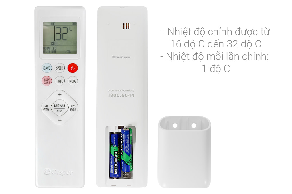 Máy lạnh Casper Inverter 1 HP QC-09IS36