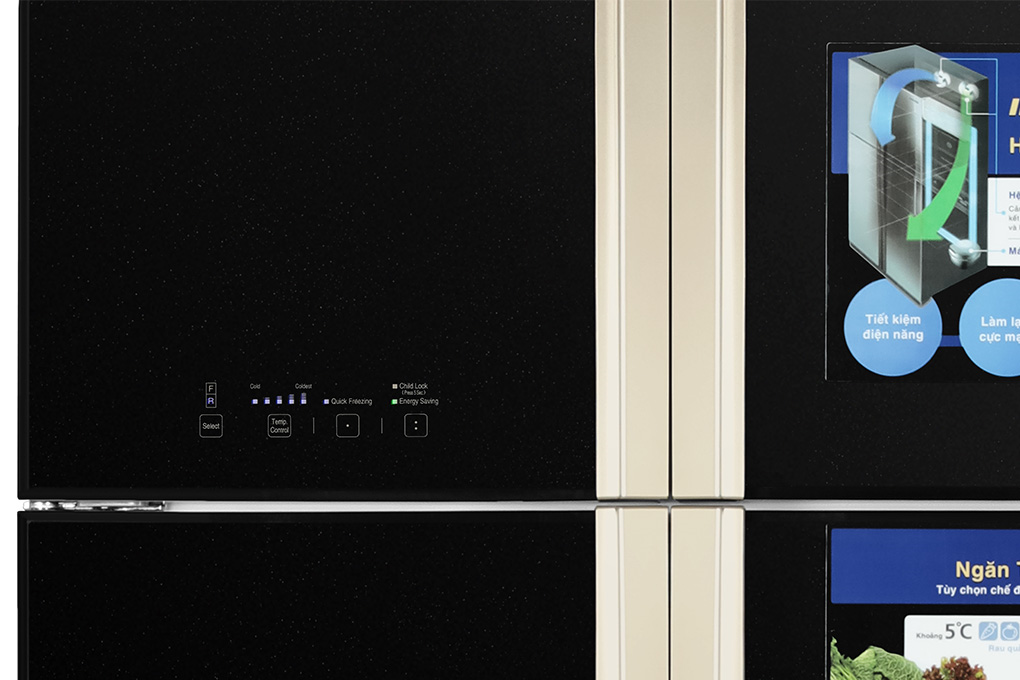 Tủ lạnh Hitachi Inverter 509 lít Multi Door R-FW650PGV8 GBK
