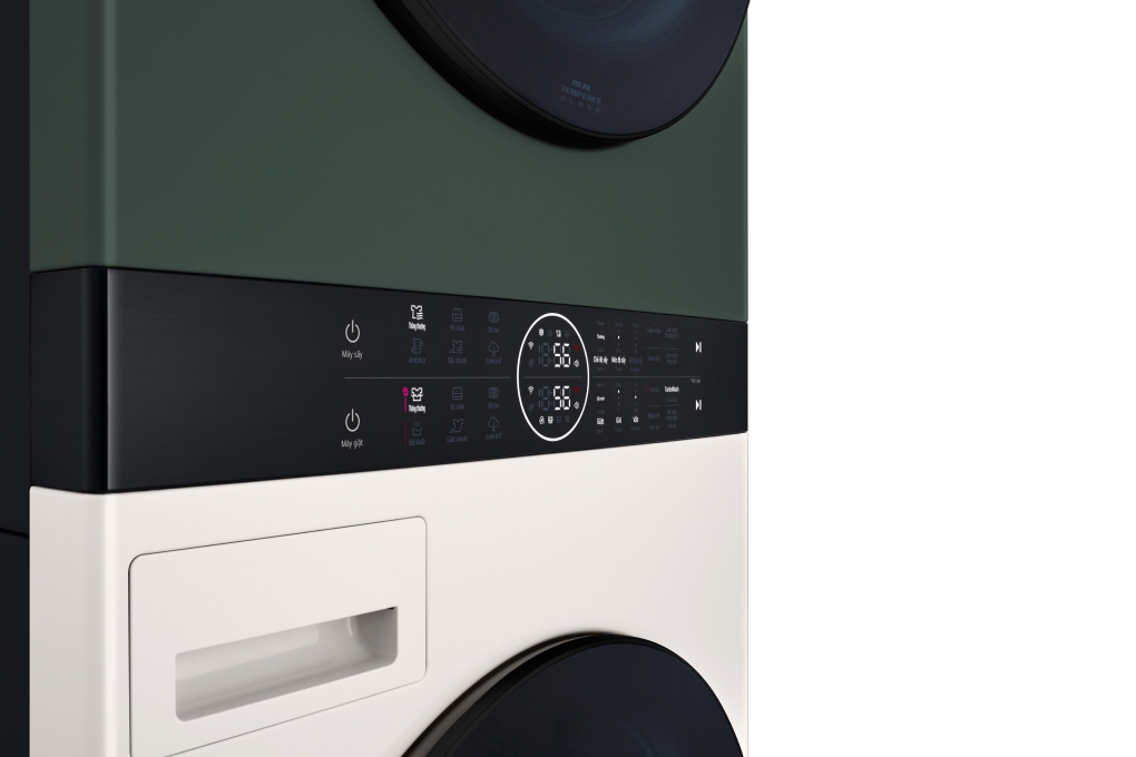 Tháp giặt sấy LG WashTower Inverter giặt 21 kg - sấy 16 kg WT2116SHEG