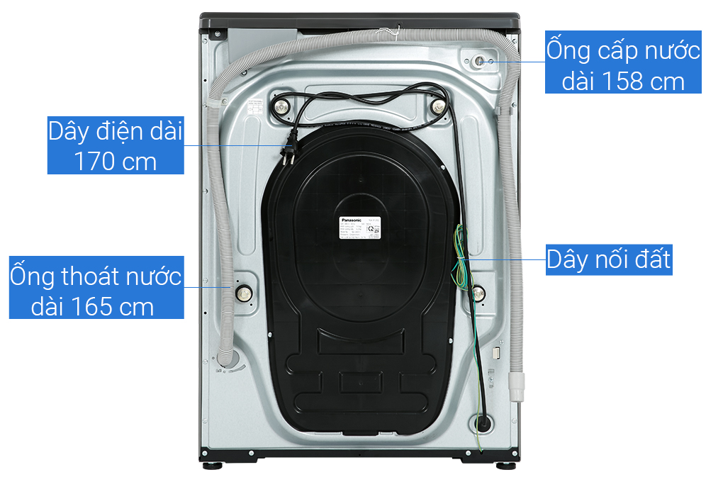 Máy giặt Panasonic Inverter giặt 9.5 kg - sấy tiện ích 2 kg NA-V95FC1LVT