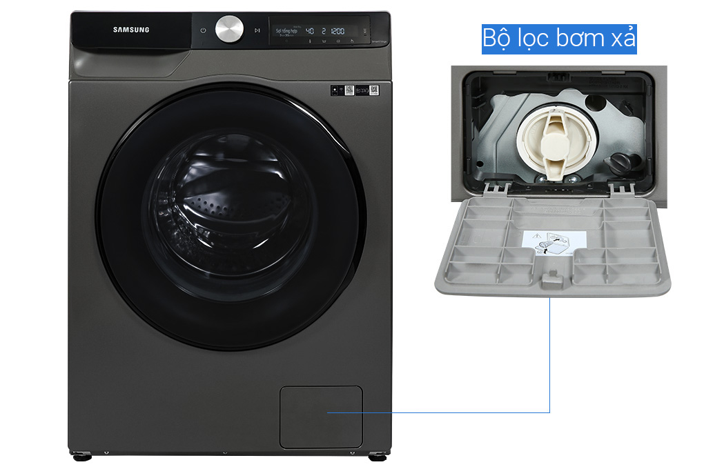 Máy giặt sấy Samsung AI Ecobubble Inverter giặt 11 kg - sấy 7 kg WD11T734DBX/SV