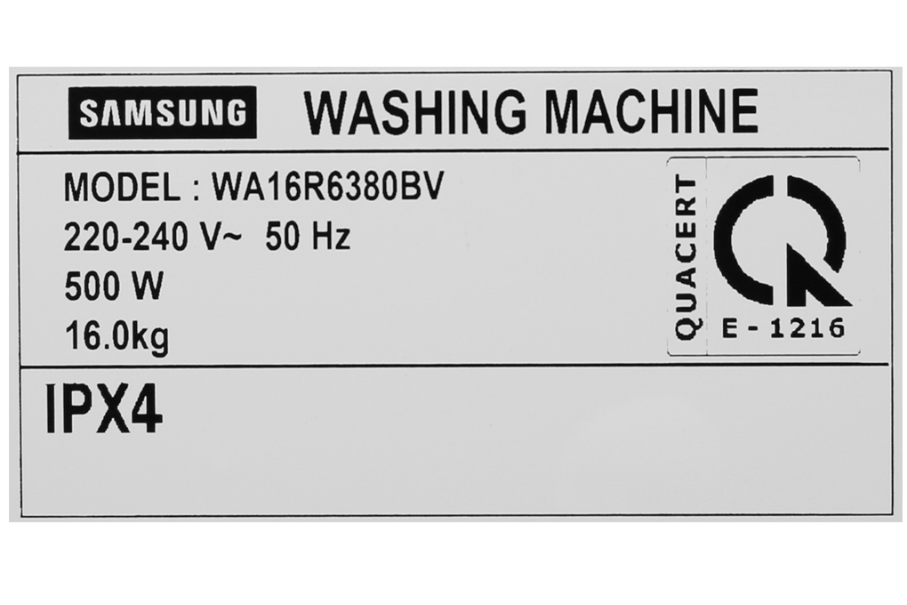 Máy giặt Samsung Inverter 16 kg WA16R6380BV/SV Model 2020