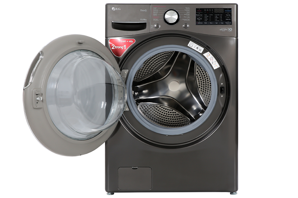 Máy giặt sấy LG AI DD Inverter giặt 15 kg - sấy 8 kg F2515RTGB