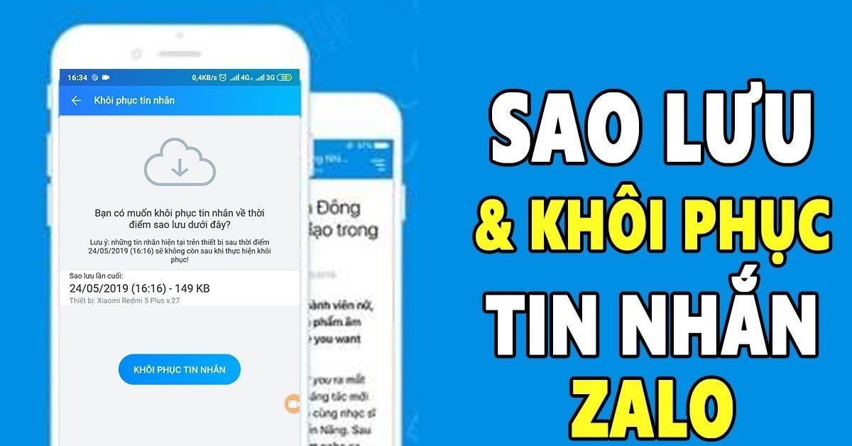 Cách khôi phục tin nhắn đã xóa trên Zalo từ điện thoại và máy tính