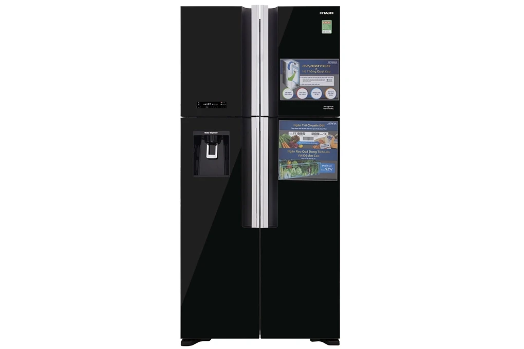 Tủ lạnh 4 cánh Inverter 540 Lít Hitachi R-FW690PGV7 (GBK) (Đen)
