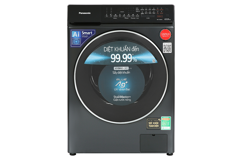 Máy giặt Panasonic Inverter giặt 10.5 kg - sấy tiện ích 2 kg NA-V105FR1BV