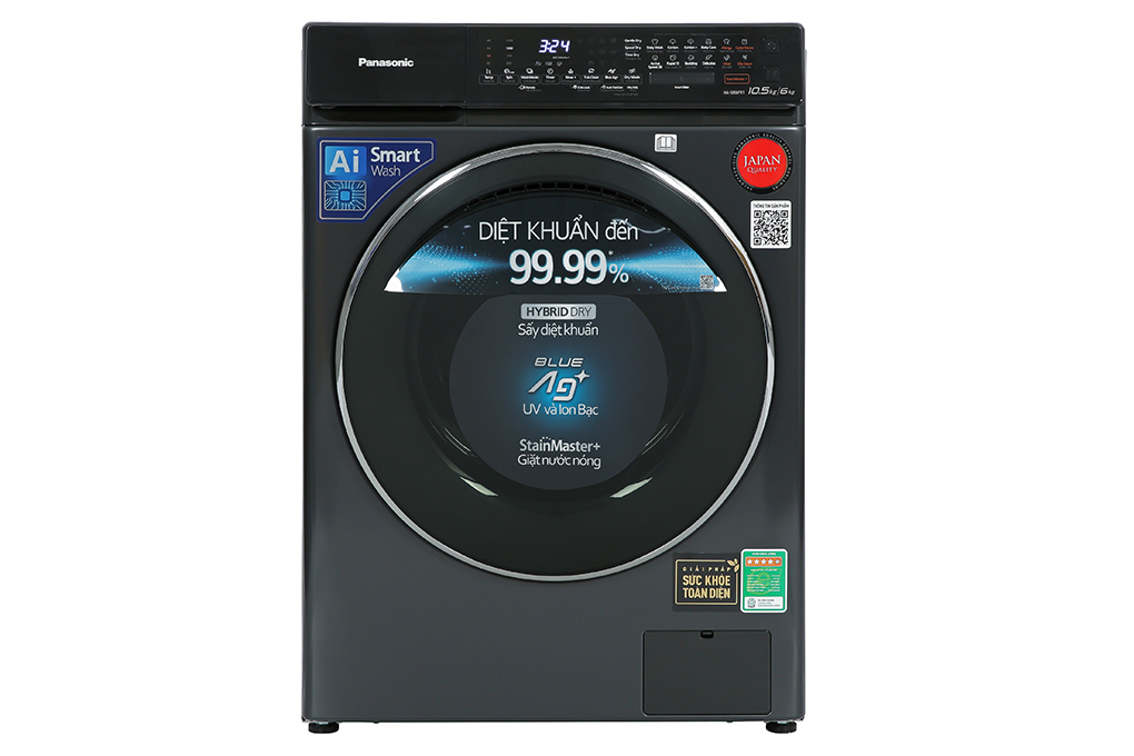 Máy giặt sấy Panasonic Inverter giặt 10.5 kg - sấy 6 kg NA-S056FR1BV