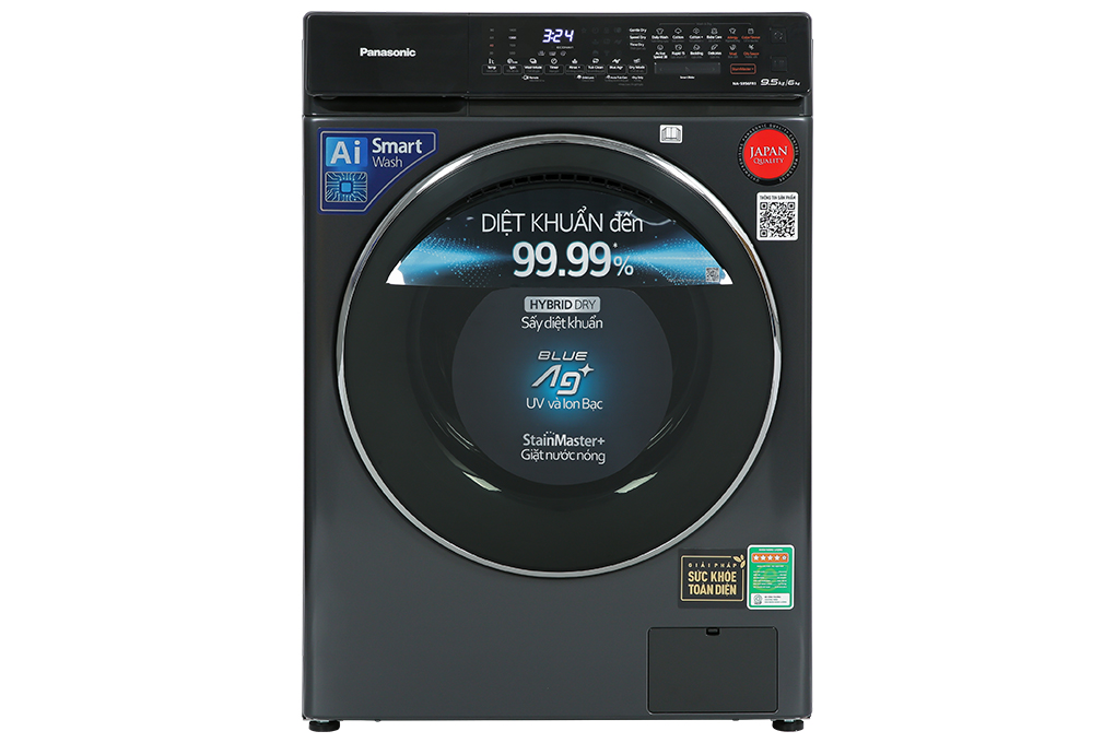 Máy giặt sấy Panasonic Inverter giặt 9.5 kg - sấy 6 kg NA-S956FR1BV